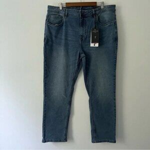 NEW The Perfect Jean NYC Slim Thick Stretch Joker Light Indigo Blue 38 X 30